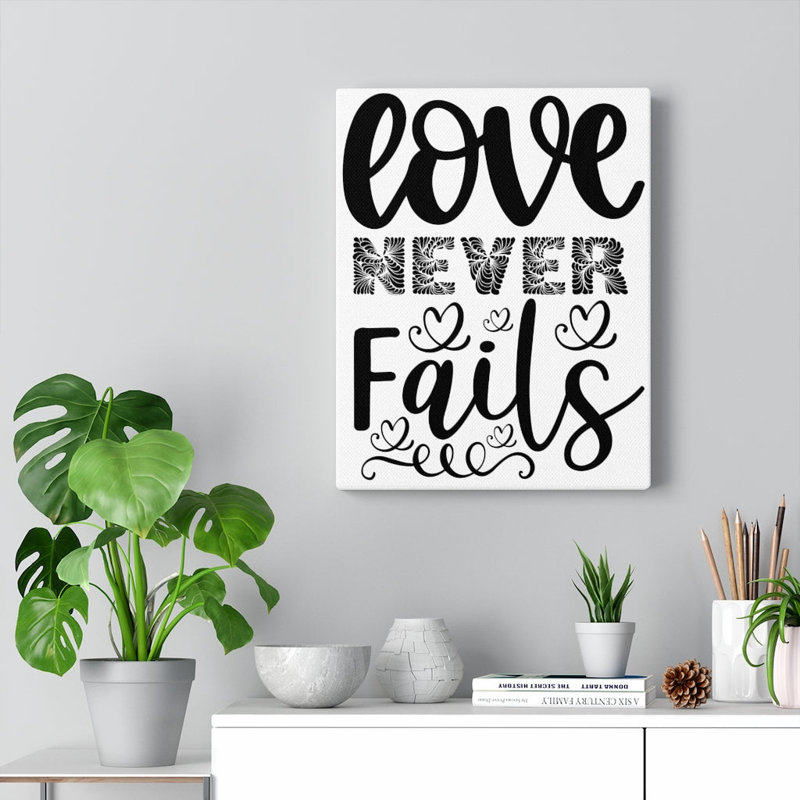 Love Never Fails - Wrapped Canvas Print, 41cm H x 30cm W