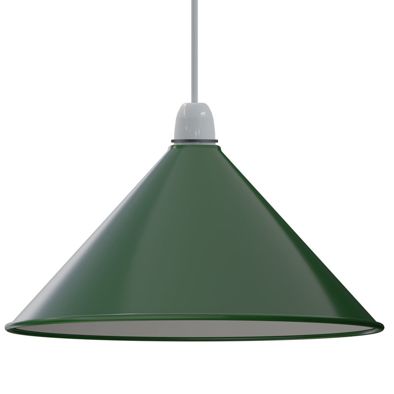 14.3cm H Metal Cone Lamp Shade ( Screw On ), Green