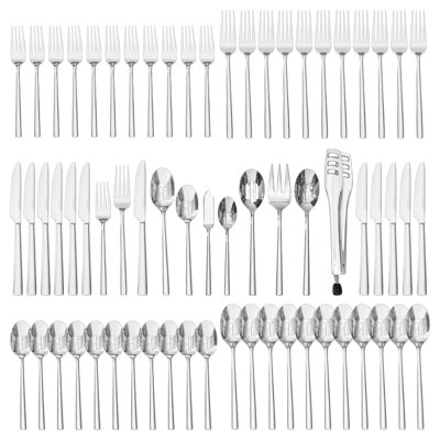 66-piece Silverware Set With Serving Utensils
