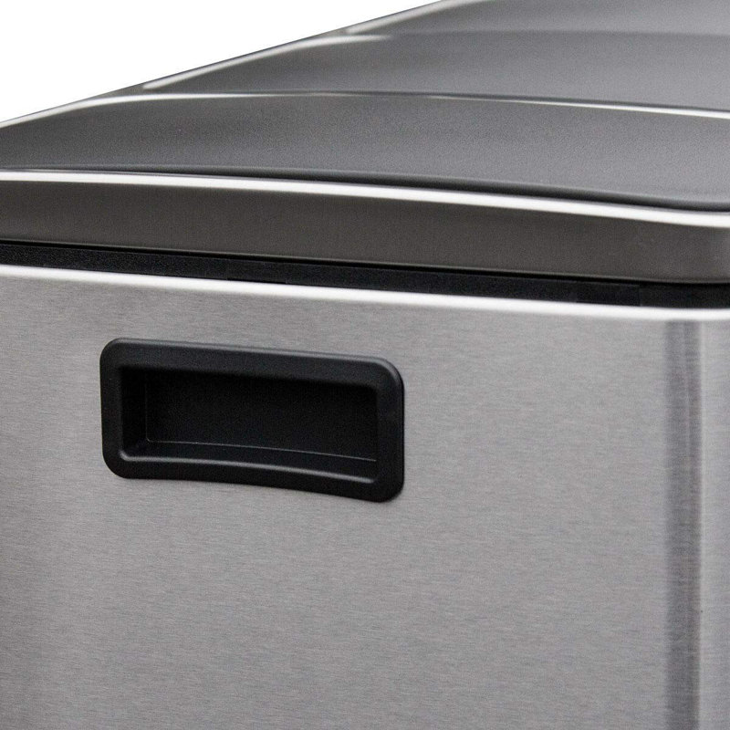 Neringa Stainless Steel Step On Multi-Compartment Rubbish & Recycling Bin - 54L