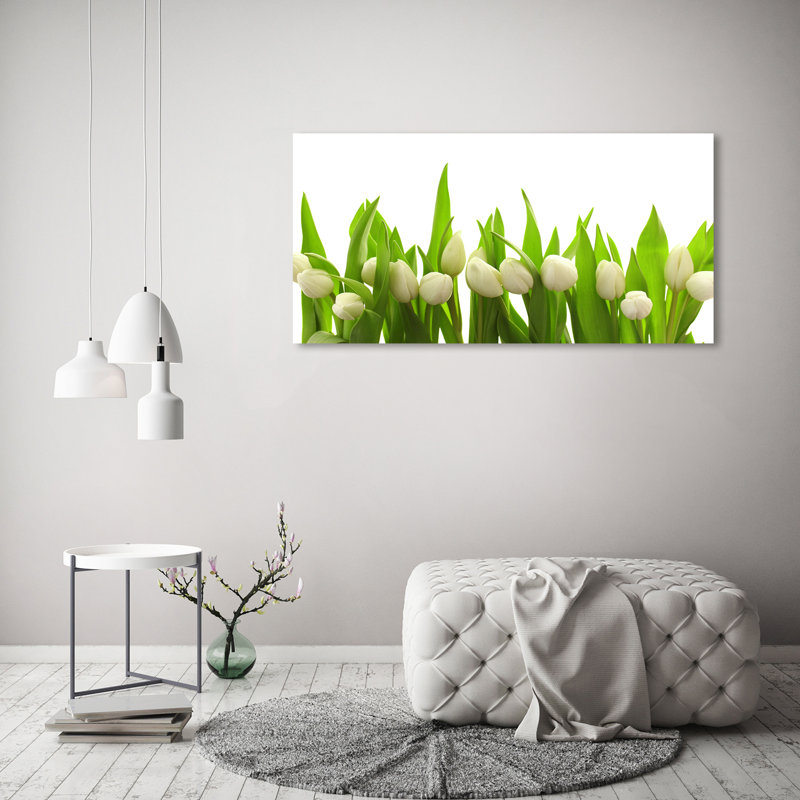 White Tulips - Wrapped Canvas Print
