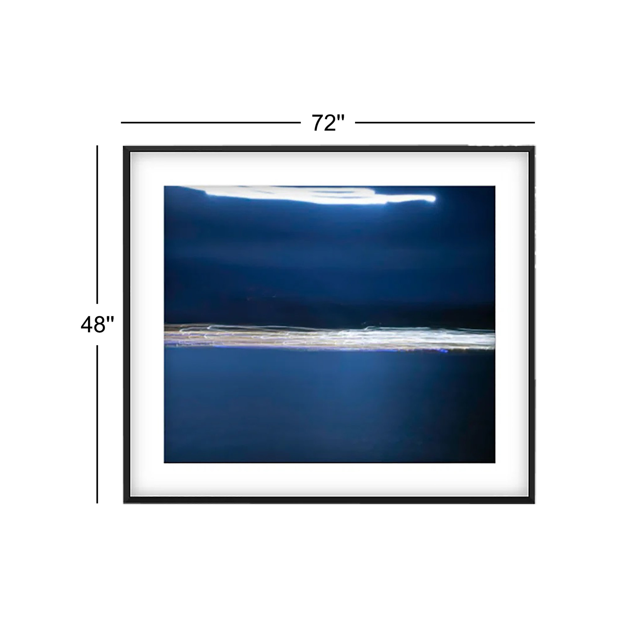Electric Tartane 2 by Francis Augustine, Black Framed Paper, 48" H x 72" W x 0.8" D, White