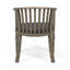 Chaise de salle à manger d'extérieur en bois avec coussins, ensemble de 2, gris foncé, finition grise, chaise-247943419