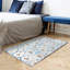 Tapis bleu / beige tissé à plat Leilani-712672017