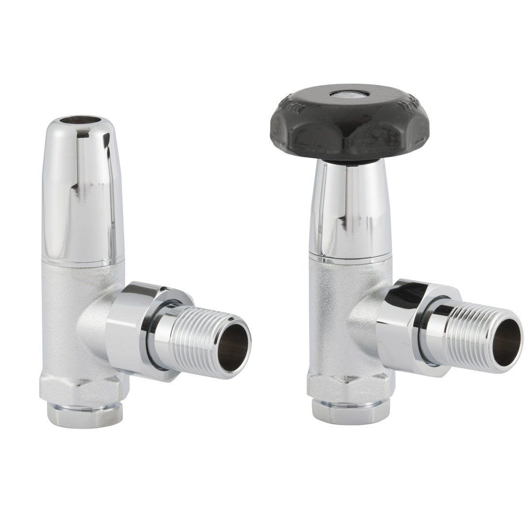Abbeville Heating Manual Radiator Valve with Wheel Head & Lockshield