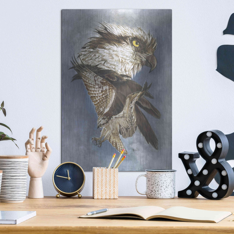 «Assail» par Barbara Keith - peinture sur métal sans cadre, H 16 po x l 12 po x P 0,13 po