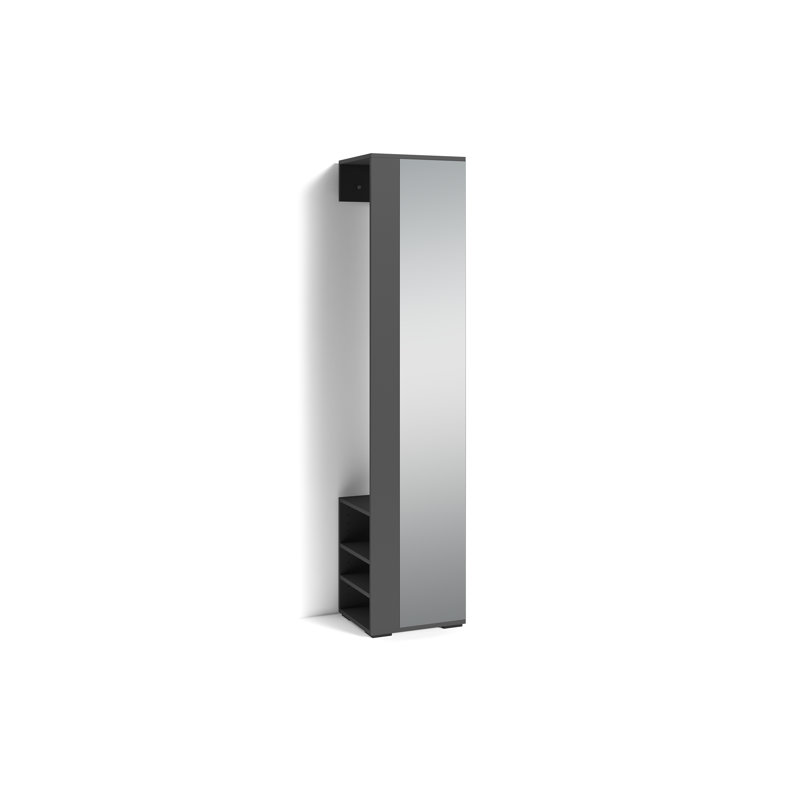 Quimby Flat Wall Mirror, Anthracite