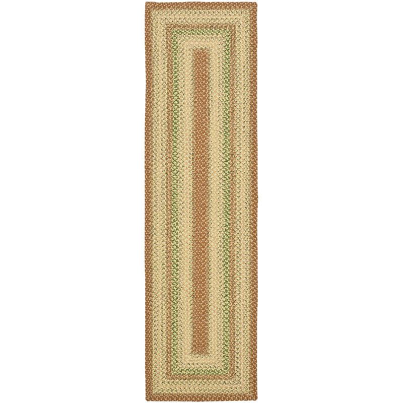 Georgina Braided Hand Woven Performance Machine Washable Geometric Indoor/Outdoor Area Rug, Runner 2'3" x 8'