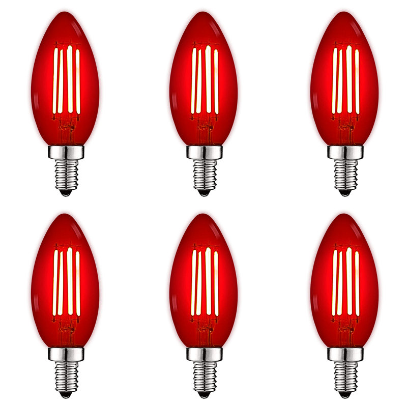 4,5 W (équivalent à 40 W), ampoule à DEL B11, ampoule colorée, culot E12 / candélabre, 6