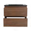 Meuble-lavabo mural 24 po avec lavabo en céramique noire, 2 tiroirs à fermeture en douceur, ensemble KD-531896591-531896593