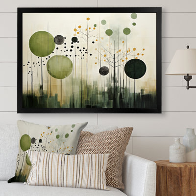 Green Beige Modern Scandinavian Serenade I - Modern-Scandinavian Wall Art
