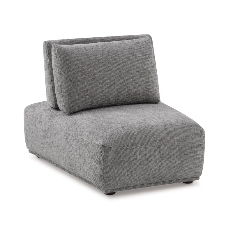 Aukeem 3 - Piece Upholstered Sectional, Gray Polyester