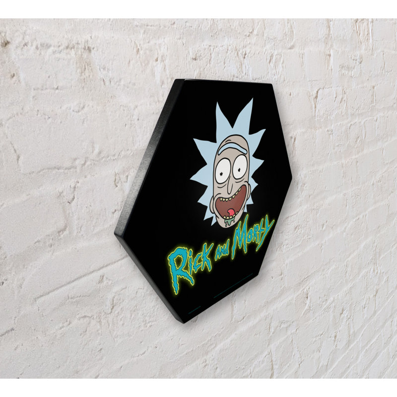 Impression sur bois Rick and Morty (RICK) Hexagon