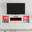 Bhhatu 68'' W High Gloss TV Stand with 35.6'' Fireplace-551682047