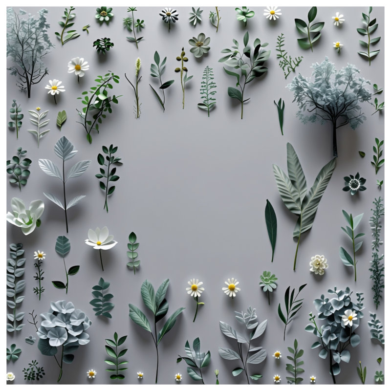 Rideau de douche Floral Arrangement - Minimaliste, 70in W x 93in H