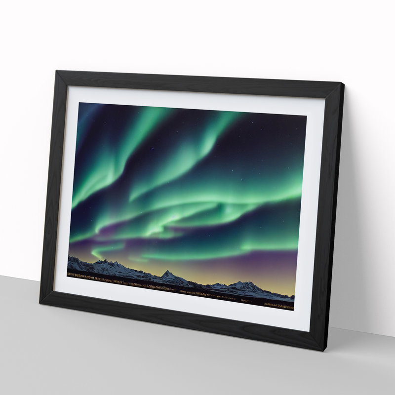 Spirited Northern Lights - Framed Print, Black Framed, 34cm H x 46cm W x 2cm D