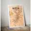 Austin City Map - No Frame Print-1396313098
