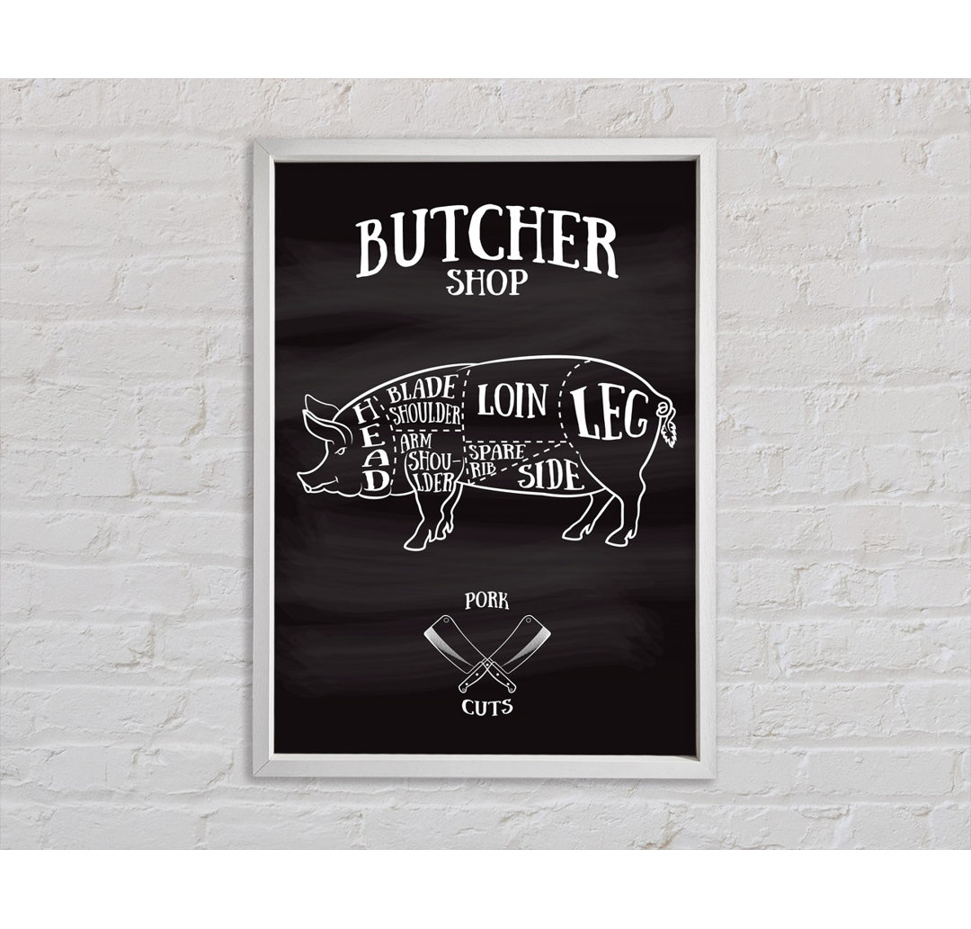 Butchers Selection 3 - Einzelner Bilderrahmen Typografie auf Leinwand