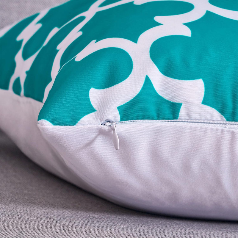 Printing Outdoor Square Pillow Cover, Wine, 18"L x 18"W