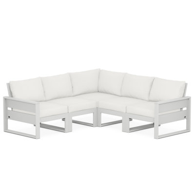 Ensemble de conversation d'extérieur pour 4 personnes avec coussins POLYWOOD Eastport