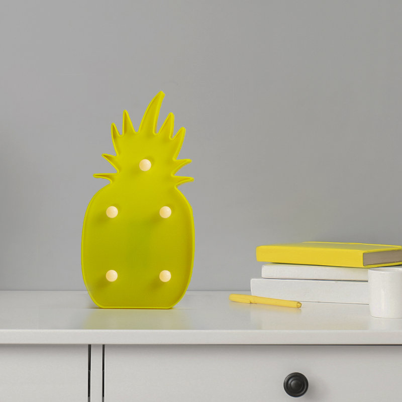 9.75" Yellow Pineapple LED Marquee Wall Sign