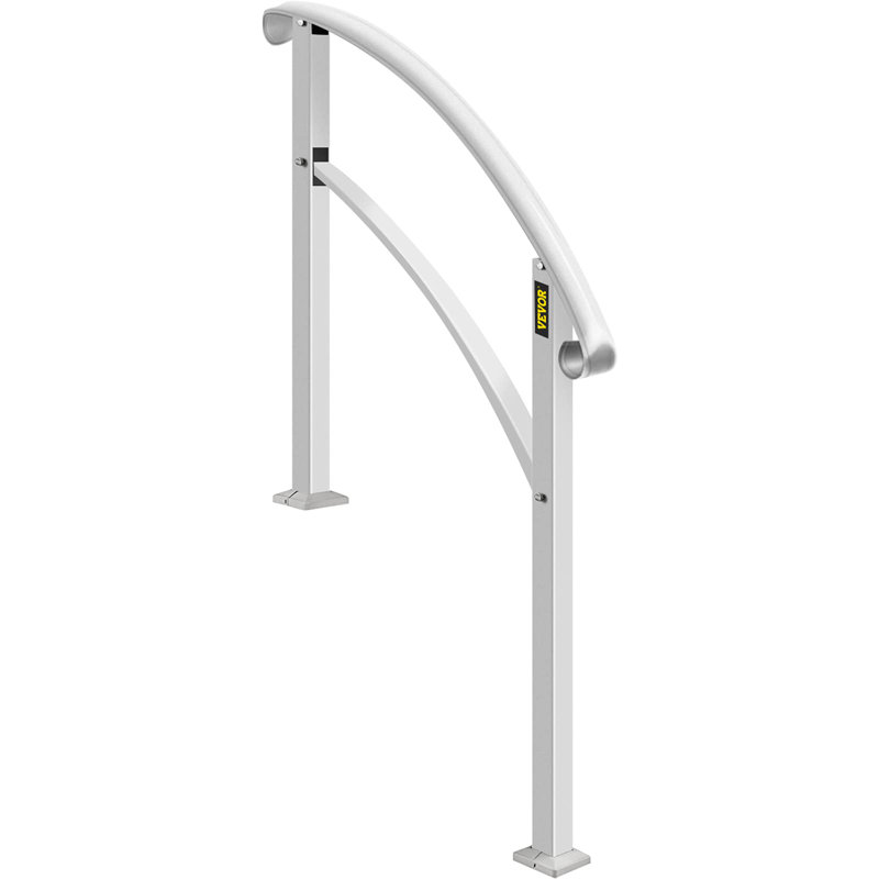 Matte White 3-Step Stainless Steel Outdoor Handrail Kit
