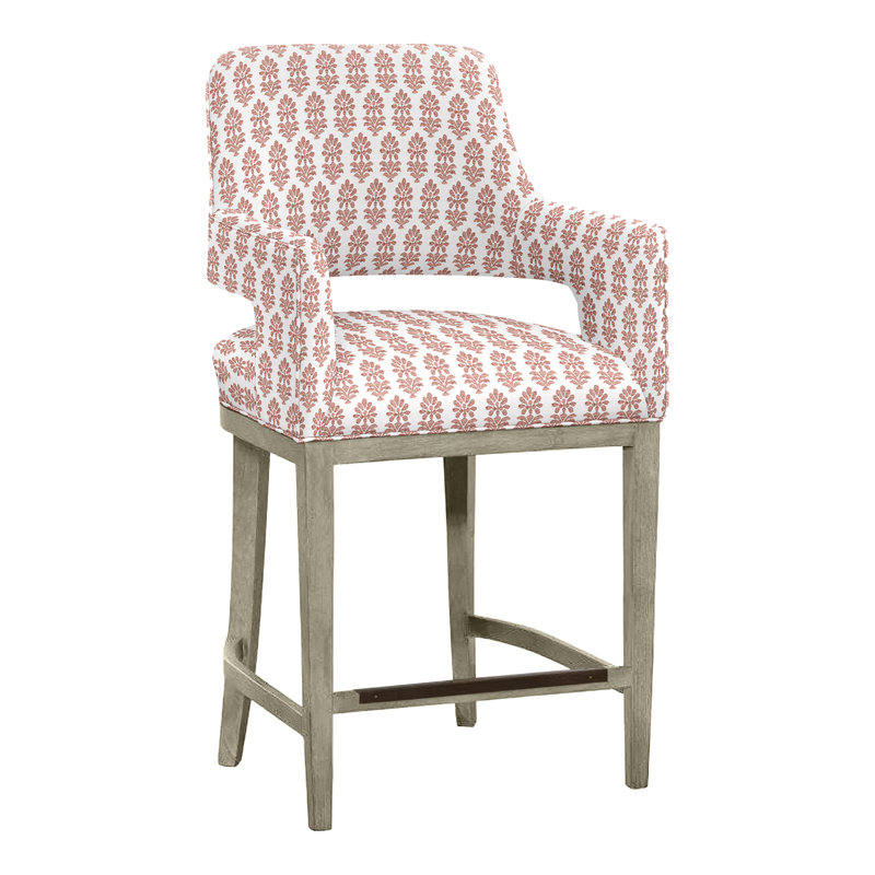 Tabouret de bar et de comptoir Josie, Amande chamois, Perigold Francine Dusty Rose