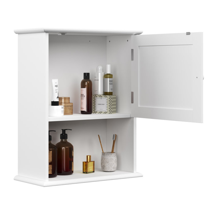 Lolotoe Bathroom Wall Cabinet, Medicine Cabinet with Door & Open Shelf, Wall Mounted Storage Organizer Red Barrel Studio