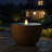 Oval Bowl Polystone LED Outdoor Bubble Fountain - Brown-1345597752-1345597758