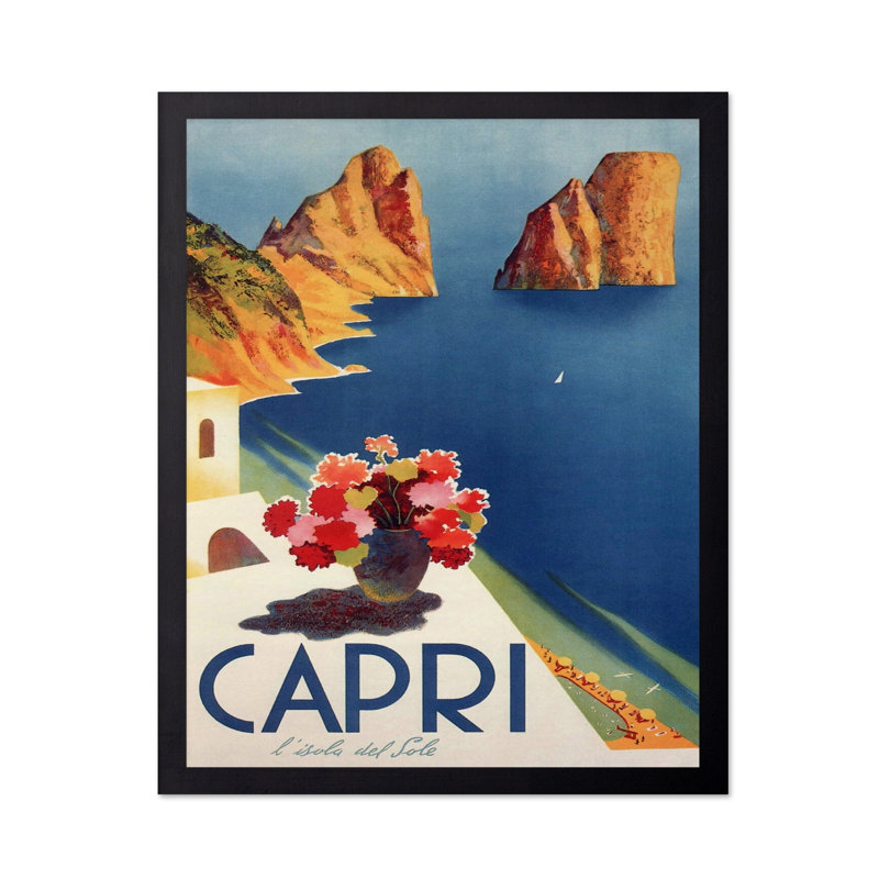 Île de Capri, Sans cadre, Affiche, H 16 po x l 20 po