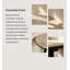 Table d'appoint décorative contemporaine en matériaux mixtes avec plateau en travertin pour l'entrée de la maison-133349156-133349159-133349160