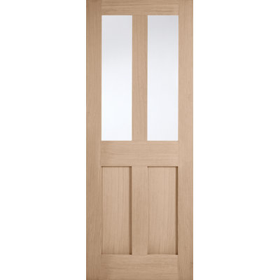 London Glazed Unfinished Oak Internal Door