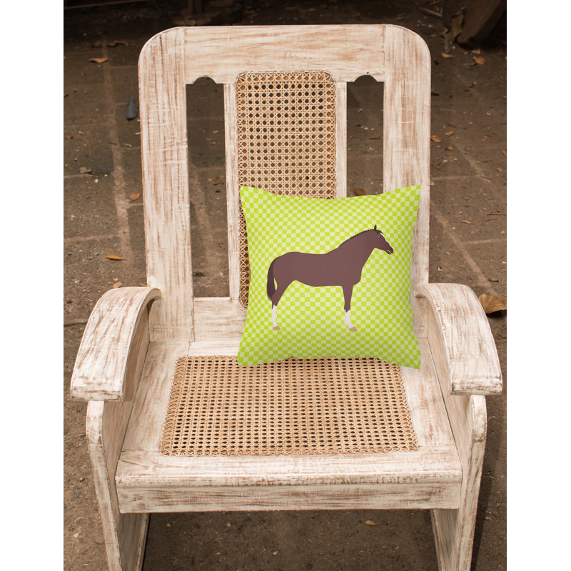 Coussin extérieur à contrôle de cheval english thoroughb, 18 po x 18 po, Vert