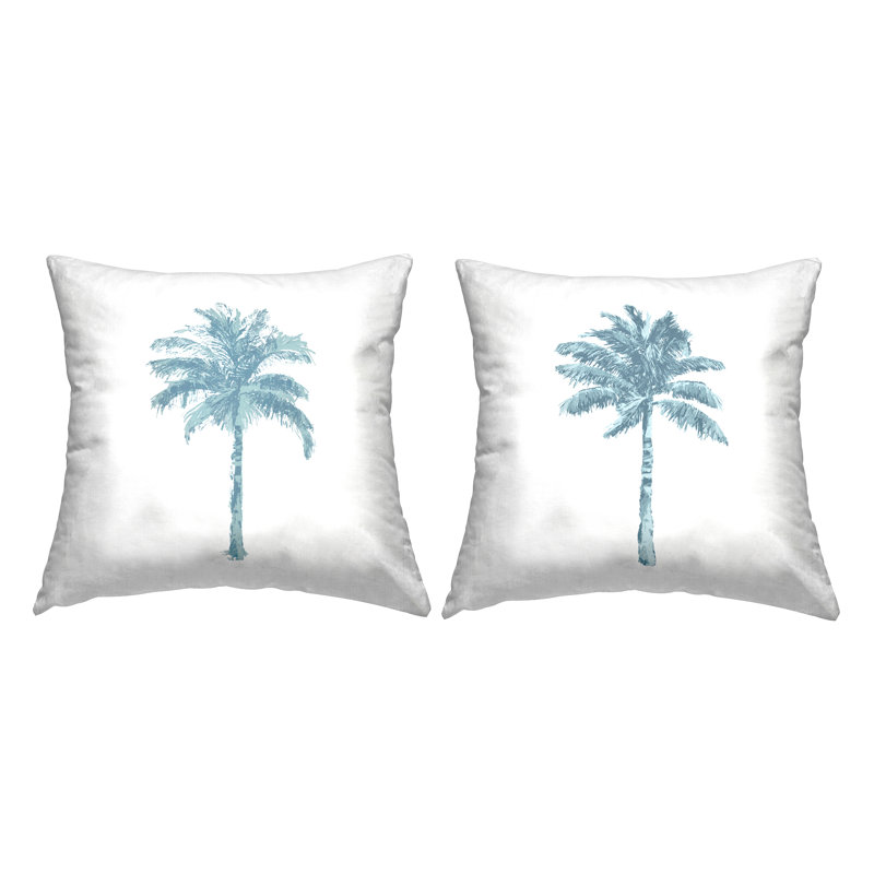 Coussin moderne à motif tropical imprimé par Kristen Drew (ensemble de 2)