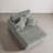 Upholstered Light Gray Faux Fur Chaise Lounge Sofa Bed Couch with Cup Holder and Throw Pillows-313184263