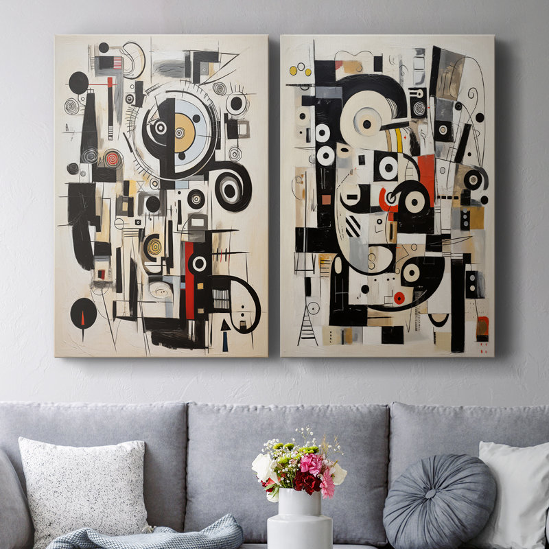 ABSTRACT Series CCCCLXVII - Toile tendue avec châssis de qualité supérieure - Prêt à être accroché, H 18 po x l 24 po
