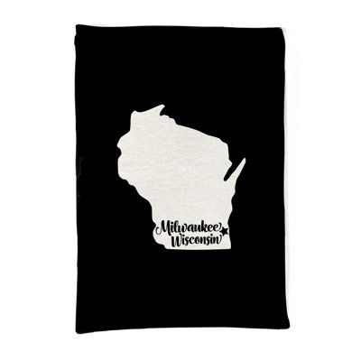 Douce maison Milwaukee — Silhouette de l'État du Wisconsin — Tapisserie murale tissée portrait