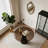 35-inch round glass dining table