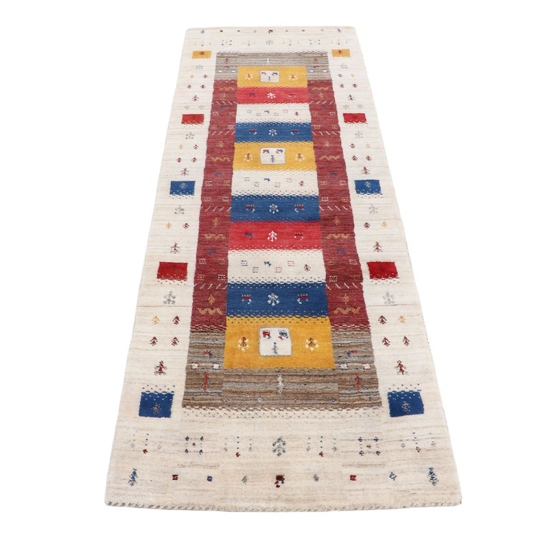Gabbeh Soni Handwoven Wool Multi Rug, Runner 80 x 500cm