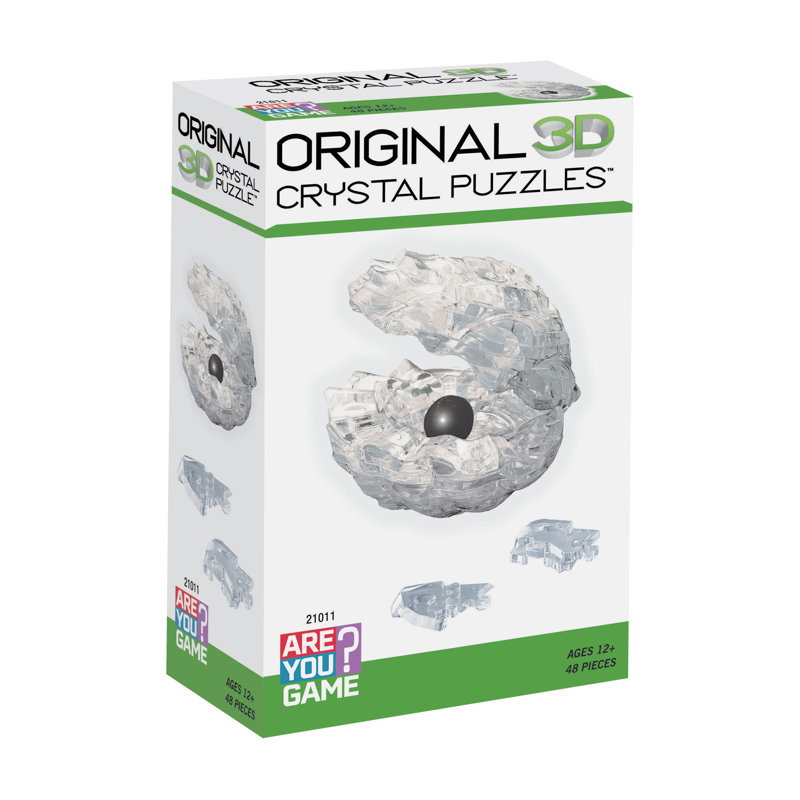 Perle de cristal 3D en coquille