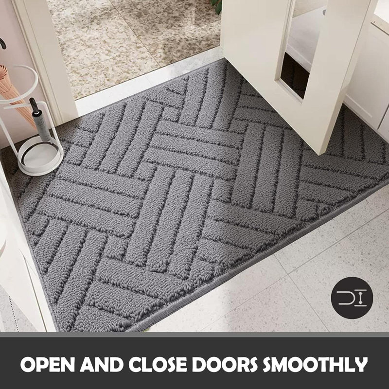 Tapis de cuisine Kuma, Rectangle 1 pi 8 po x 2 pi 8 po, Gris