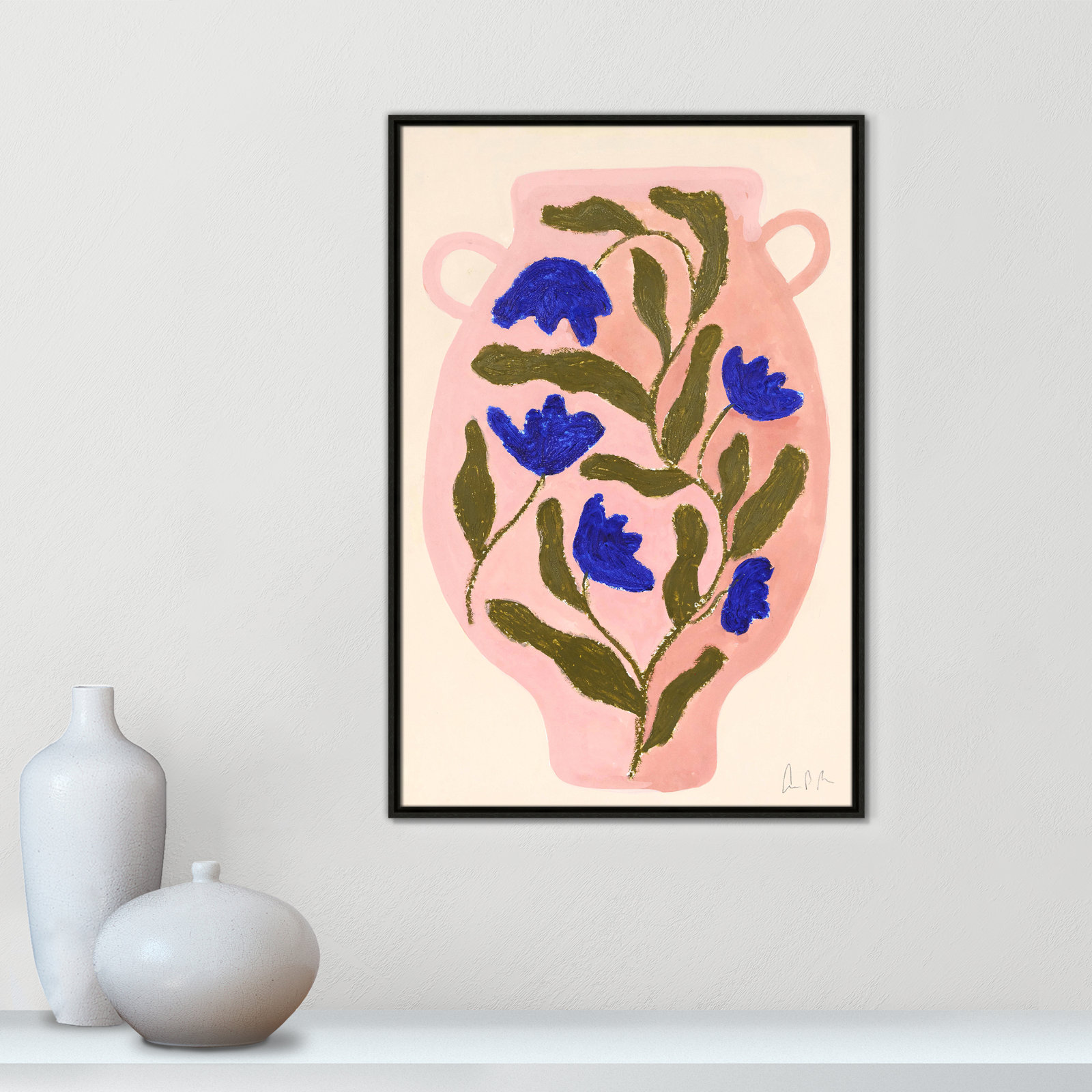 Vase No. 01 Print by Camilla Bergqvist, Espresso, 37.5" H x 25.5" W