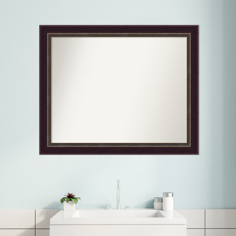 Miroir mural de salle de bain en bois 28,25 x 22,25 po Signore, 26,25 po x 32,25 po