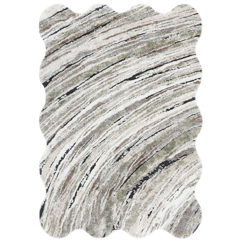 Tapis abstrait Contour 309 Performance, Rectangulaire 8 pi x 10 pi