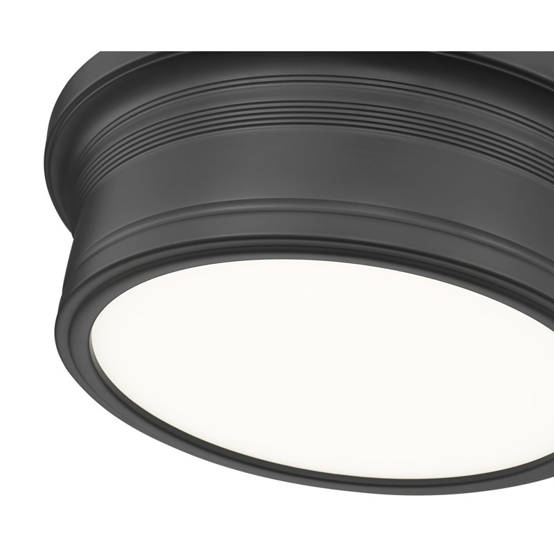 Mafalda 12 inch Matte Black 1 Light Flush Mount, Matte Black