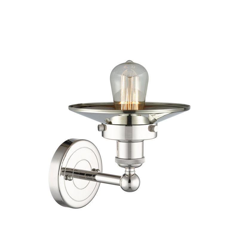 Krysia Armed Sconce, Polished Nickel, Polished Nickel