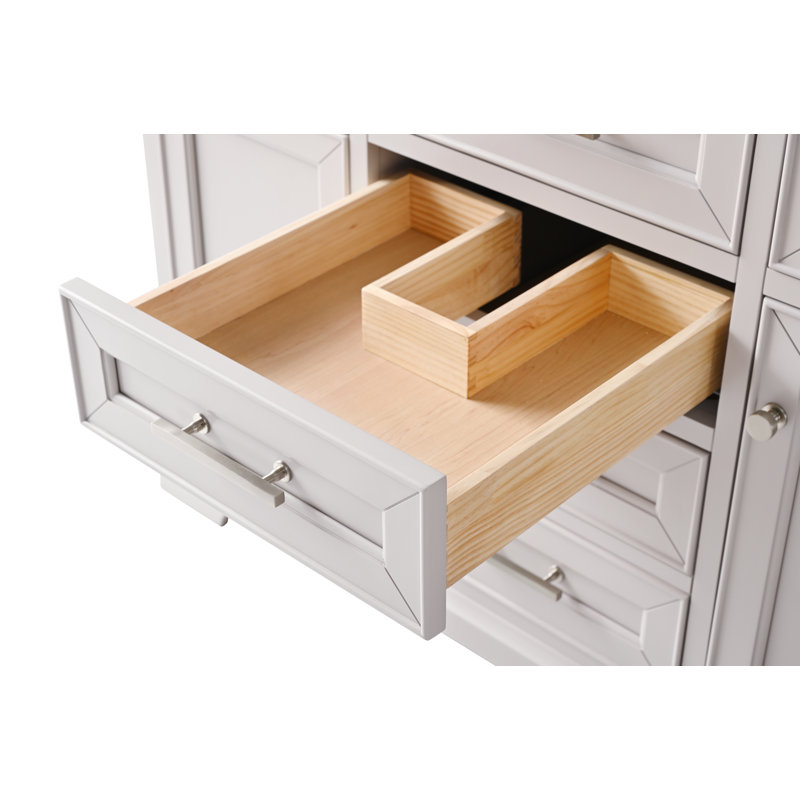 Thompson 48" W Single Vanity, Taupe/Brushed Nickel