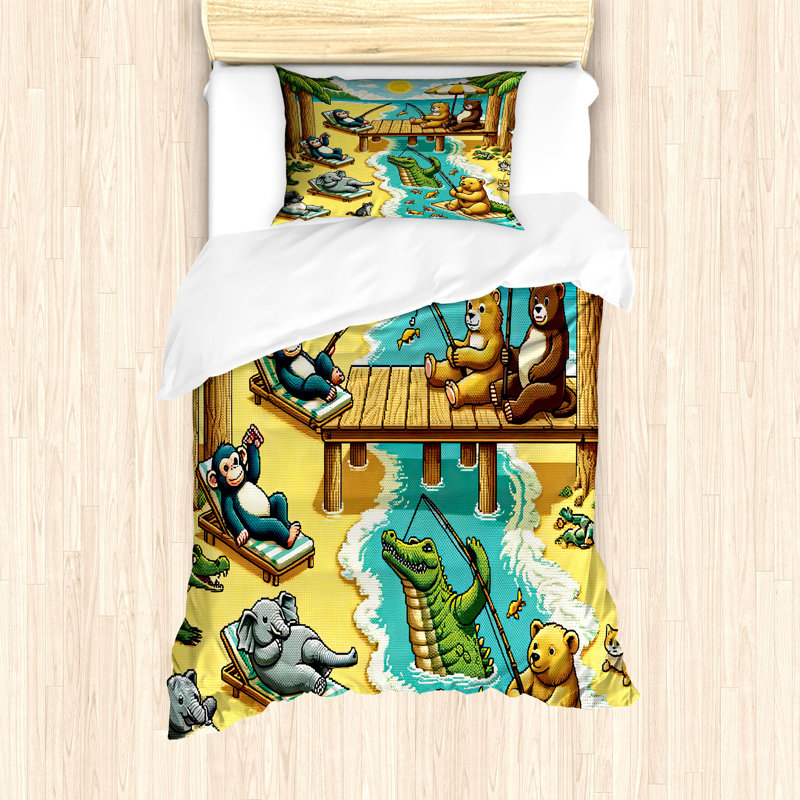 Quilt Set, Twin Duvet Cover + 1 Standard Shams