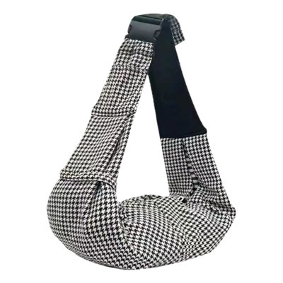 Foldable Large Capacity Pet Carrier Sling with Adjustable Shoulder Strap and Open-Top Pouch for Cats and Small Dogs