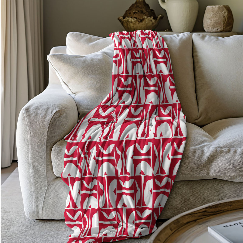 Ébène rouge - couverture sherpa 1 pièce de qualité supérieure 0139, L 50 po x L 60 po
